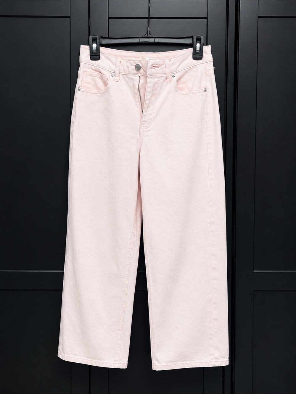Gianni Bini Pastel Pink Wide-Leg High-Rise Jeans